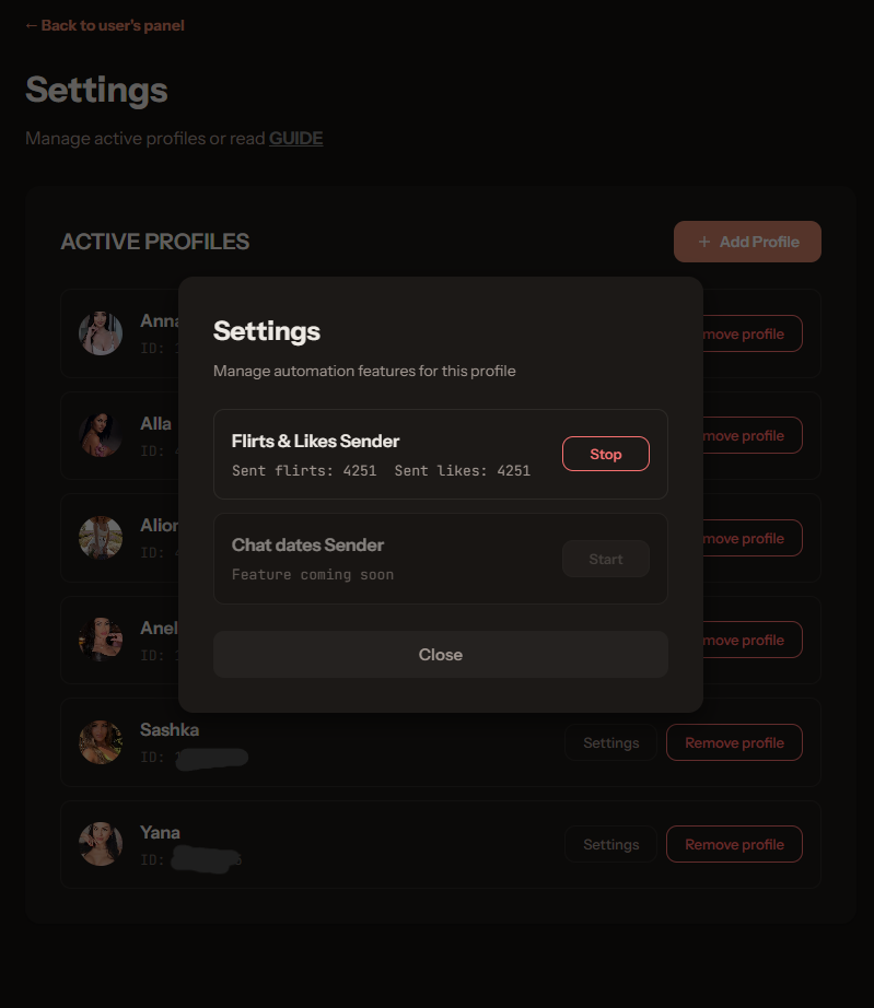 Settings & Automation